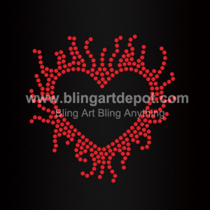 Heart Rhinestone Transfers